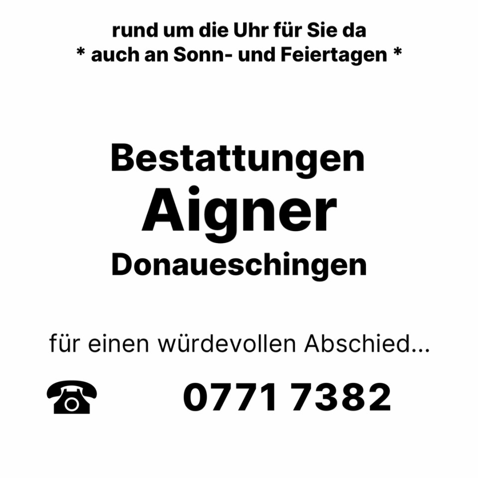 Beerdigungen Fürstenberg